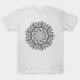 Mandala #9. Hearts and Flowers mandala. T-Shirt